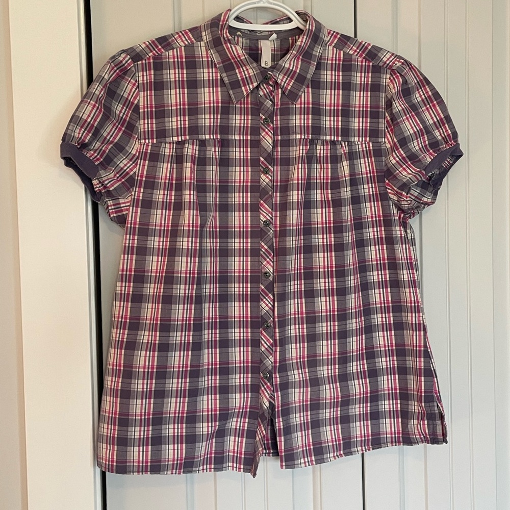 Burton Plaid Shirt with Pink and Purple Accents